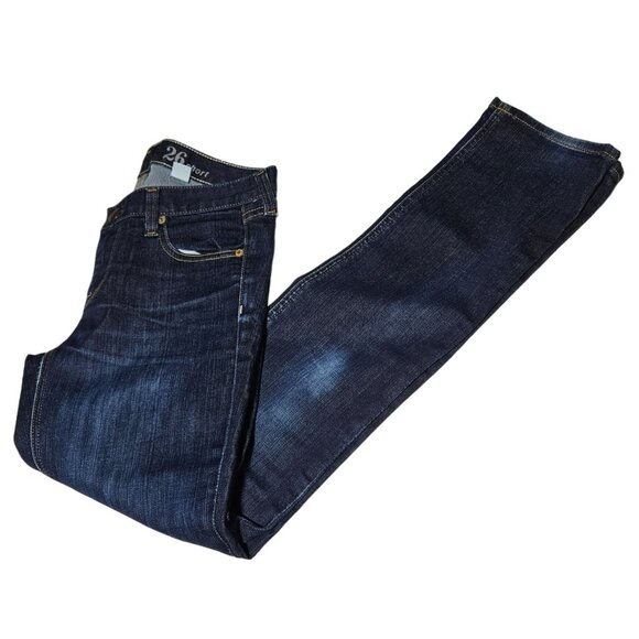 J Crew Matchstick Jeans Womens Size 26 Short Skinny Low Rise Dark Wash Denim - Picture 1 of 6